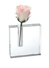 Load image into Gallery viewer, 5&quot; x 5&quot; x 1.2&quot; Lead-Free Crystal Block Bud Vase
